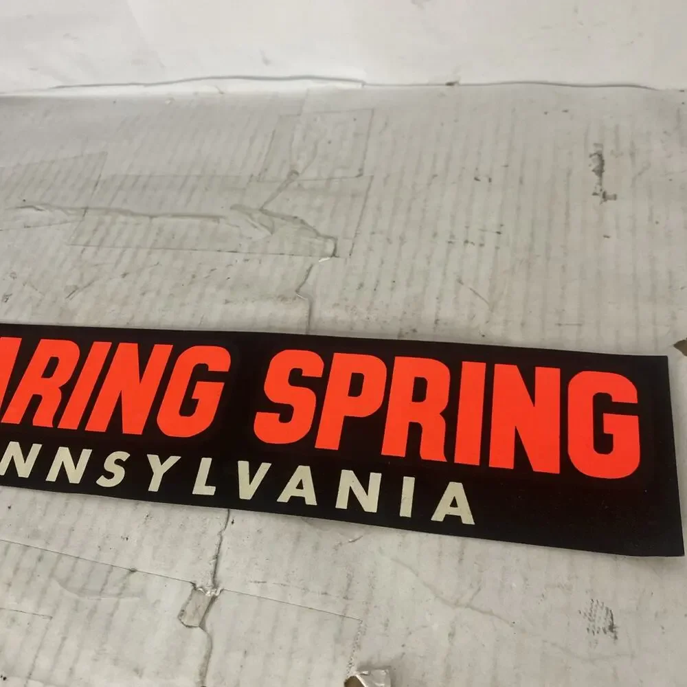 Rare Vintage Roaring Spring, PA Advertising Sticker See Picture For Condition